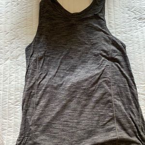 Lightweight grey open back lululemon tank. Size 8